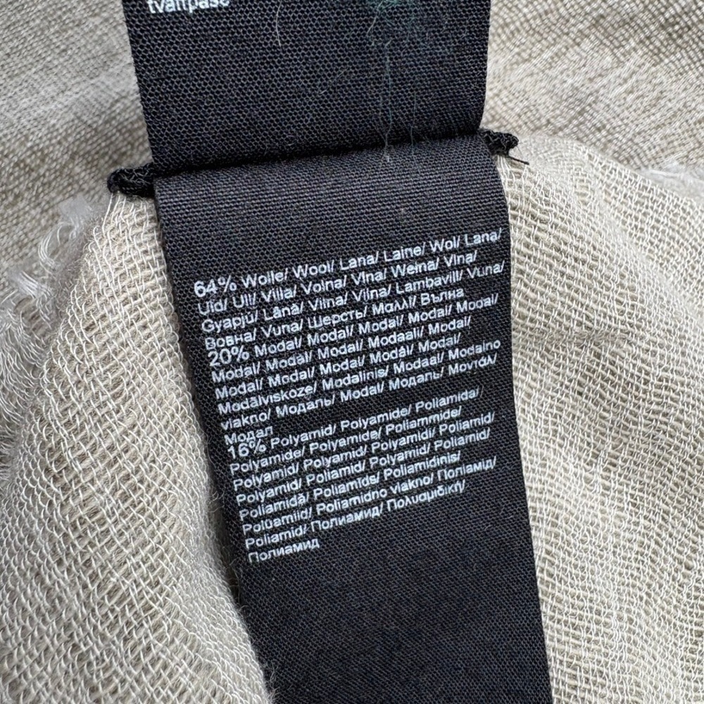 Liebeskind Berlin Wool Blend Scarf 27X77 Quiet Luxury Minimalist - Picture 7 of 7